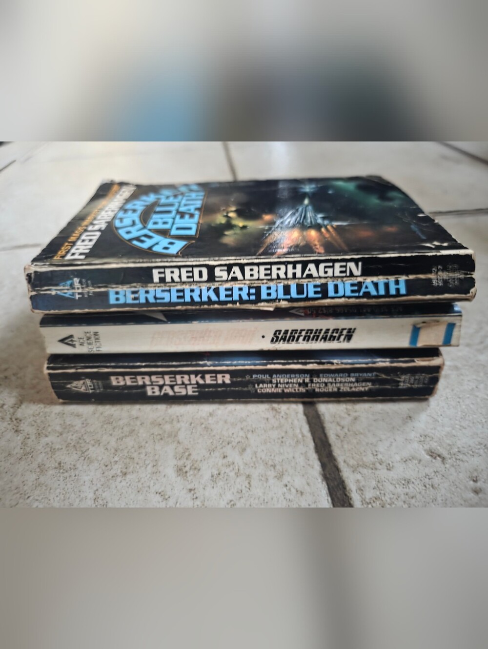 Berserker Man & Blue Death + Beserker Base by Fred Saberhagen Pb Set